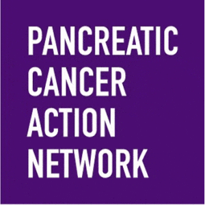 Purple graphic with white text: "Pancreatic Cancer Action Network" followed by the hashtag "#PanCAN30Days" and the text "Join the Movement" with the PanCAN logo at the bottom.